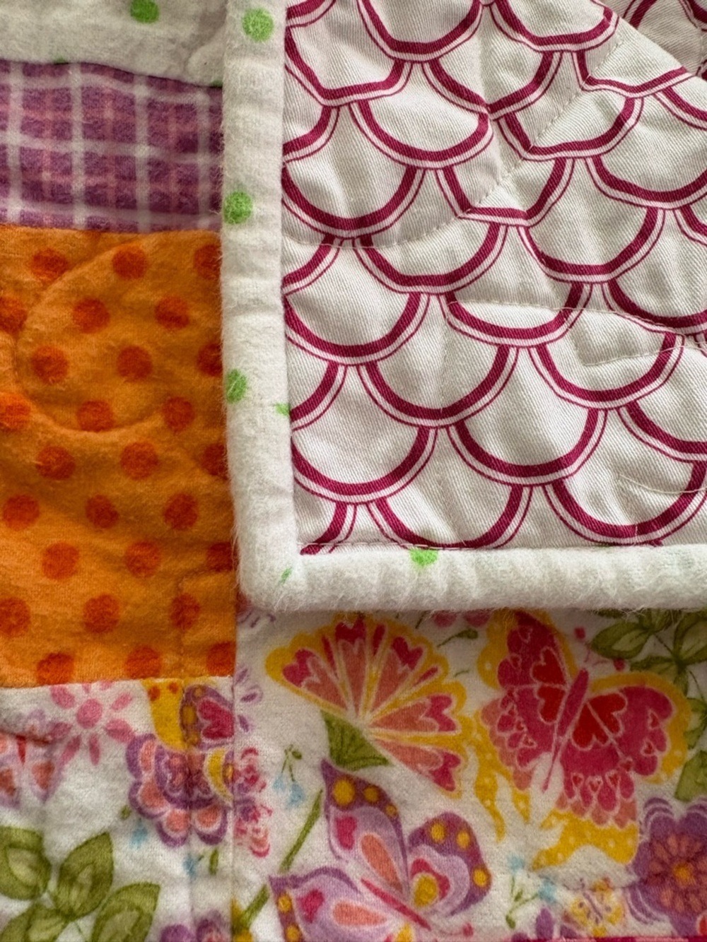 Hand Made Patchwork Quilted Blanket - Picture 5 of 5